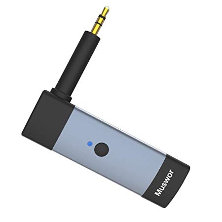 Muswor Bluetooth Receiver Adapter Wireless Converter for Bose QuietComfort 25 Headphones (QC25) with 2.5mm Connector, Built-in Headphone Amplifier