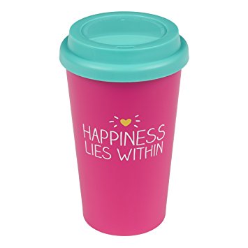 Happy Jackson Happiness Travel Mug, Pink, 400 ml