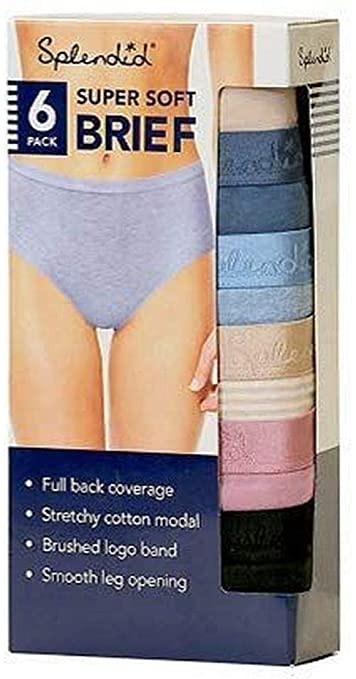 Splendid Women's Super Soft Brief Underwear Panty, Multipack