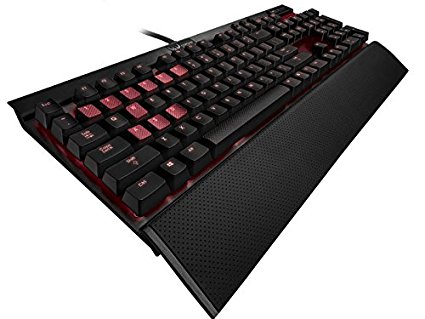 Corsair Gaming K70 Mechanical Gaming Keyboard, Backlit Red LED, Cherry MX Red (CH-9000069-NA)