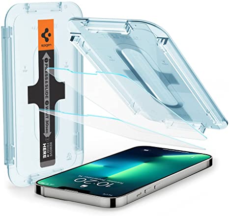 Spigen Tempered Glass Screen Protector [Glas.tR EZ Fit] designed for iPhone 13 Pro (2021) / iPhone 13 (2021) - 2 Pack