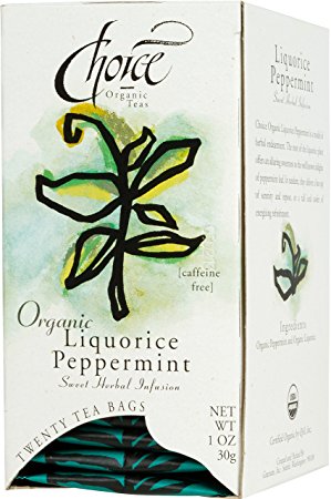 Choice Organic Liquorice Peppermint Tea, 20 Count Box