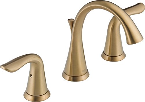 Delta Lahara 2-Handle Widespread Bathroom Faucet with Diamond Seal Technology and Metal Drain Assembly, Champagne Bronze 3538-CZMPU-DST