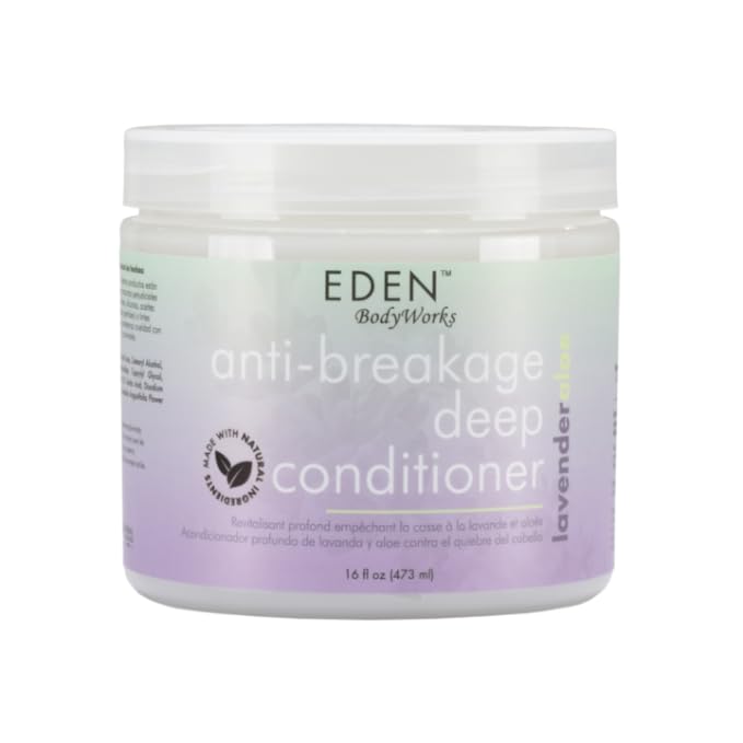 EDEN BodyWorks Lavender Aloe Anti-Breakage Deep Conditioner (16 oz) - Hair Treatment to Strengthen & Enhance Hair Elasticity