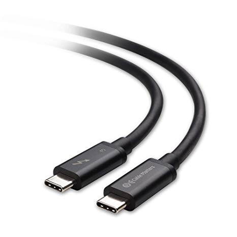 [Certified] Cable Matters 40 Gbps Thunderbolt 3 Cable (USB C Thunderbolt Cable) in Black 0.8m Supporting 100W Charging