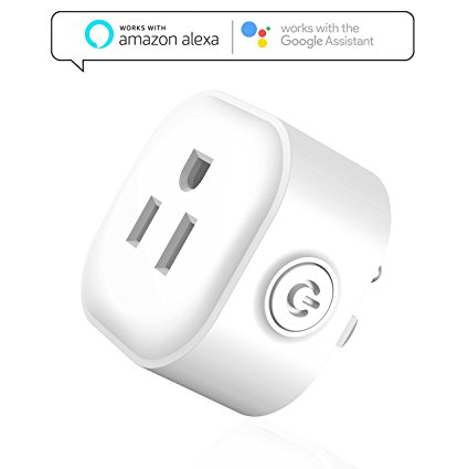 Maxcio Mini Smart Plug, No Hub Required, Wi-Fi, Control your Devices from Anywhere - Smart Timer Wireless Outlet - Works with Alexa and Google Home