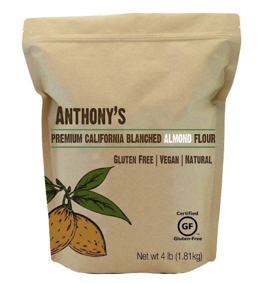 Almond Flour Blanched Anthonys 4lb Bag Certified Gluten-Free
