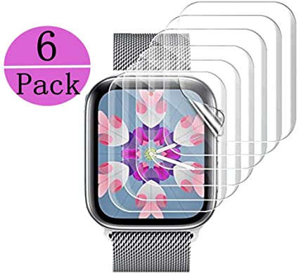 Kavivia [6 Pack] Screen Protector for Apple Watch 40mm Series 4/5 - Max Coverage Bubble-Free Anti-Scratch iWatch 40mm Flexible TPU Clear Film