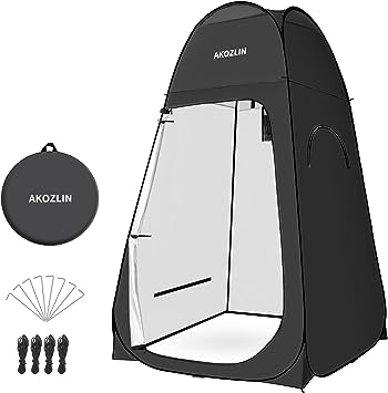 AKOZLIN 6.9FT Portable Pop Up Shower Tent Instant Privacy Dressing Changing Tent Outdoor Shower Room Camp Toilet Tent 47.2" L×47.2" W×82.7" H