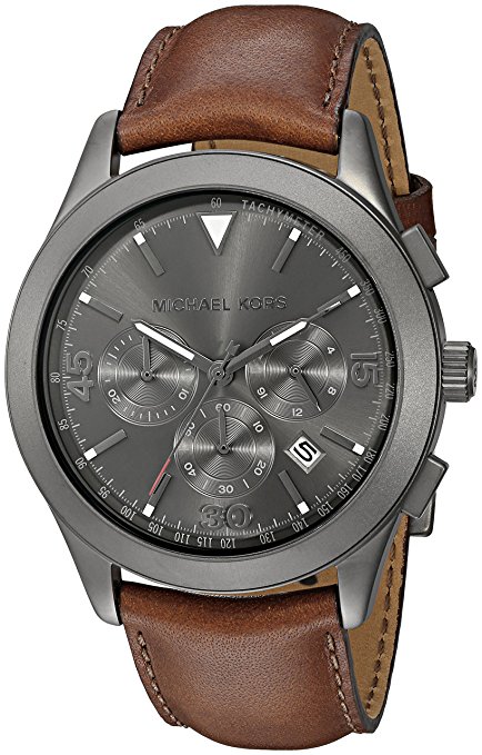 Michael Kors Watches Gareth Leather Chrono Watch