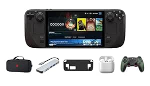 Valve Steam Deck OLED 2TB Handheld Gaming Console, 7.4" inch, 90Hz, SteamOS 3.0, 1280 x 800, with Carring case, and MTC Accessories