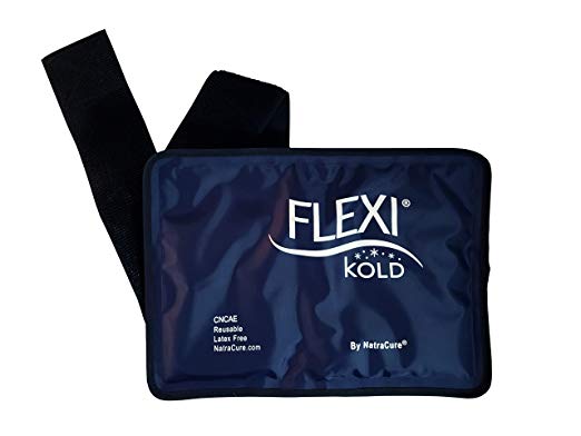 FlexiKold Gel Ice Pack w/Straps (Half Size: 7.5" x 11.5") - 6303 Cold-Strapped - Professional Cold Pack