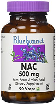 Bluebonnet NAC 500 mg Vitamin Capsules, 90 Count