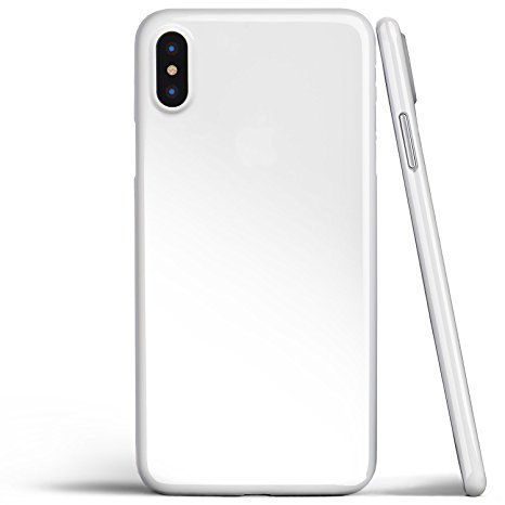 iPhone X Case, Thinnest Cover Premium Ultra Thin Light Slim Minimal Anti-Scratch Protective - For Apple iPhone X | totallee (Jet White)