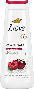 Dove Body Wash for Renewed, Healthy-Looking Skin Revitalizing Cherry & Chia Milk Gentle Body Cleanser with 24hr Renewing MicroMoisture 591 ml