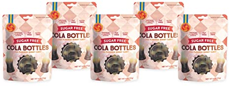 Candy People Sugar-Free Swedish Cola Gummy Candy 4 Ounce – Fat Free and Gluten Free Cola Candy Sweetened with Stevia (Pack of 5)