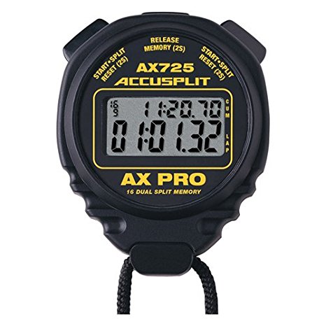 ACCUSPLIT AX725 Dual Line 16 Memory Pro Stopwatch