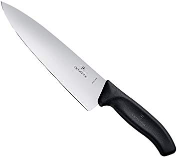 Victorinox Swiss Classic Chef's Broad Blade Knife, Stainless Steel, Black