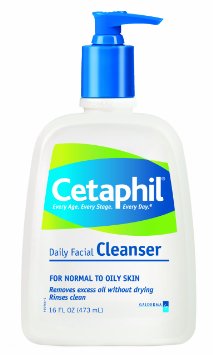 Cetaphil Daily Facial Cleanser for normal to oily skin 16 Ounce Bottles Pack of 3