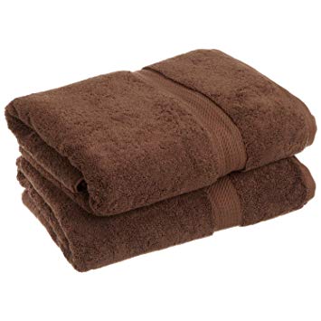 Superior 900 GSM Luxury Bathroom Towels, Made Long-Staple Combed Cotton, Set of 2 Hotel & Spa Quality Bath Towels - Chocolate, 30" x 55" each