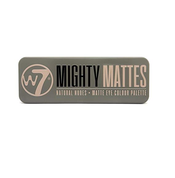 W7 Mighty Mattes Natural Nudes Eye Colour Palette, 15.6 g, 12 Piece
