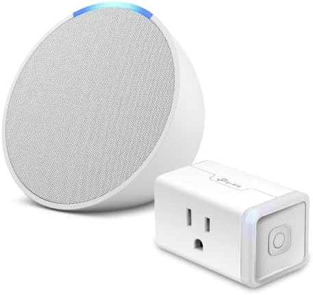 Echo Pop | Glacier White with TP-Link Kasa Smart Plug