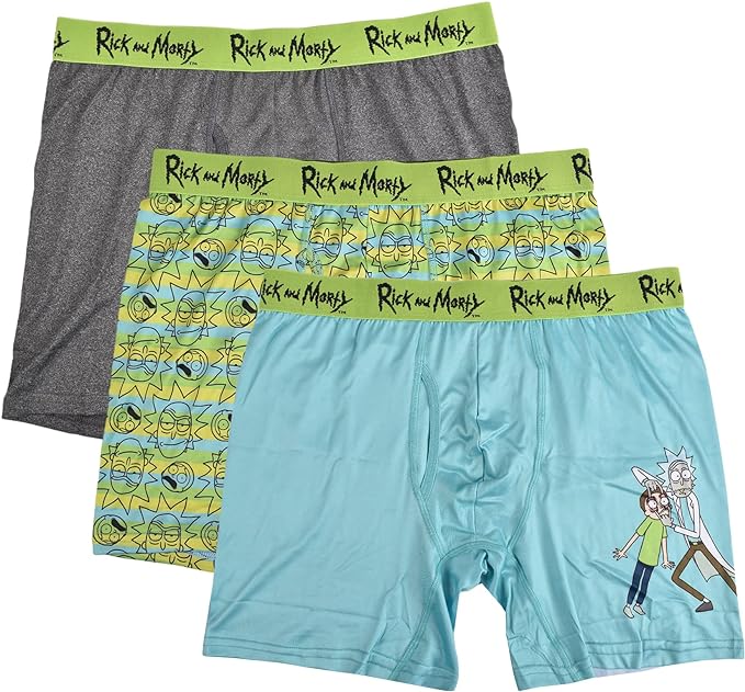 RICK AND MORTY Men's 3-Pack Comfort Boxer Brief