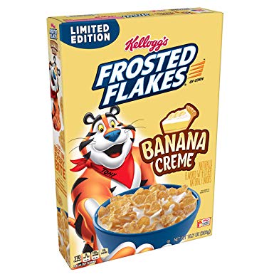 Frosted Flakes, Breakfast Cereal, Banana Crème, An Excellent Source of 7 Vitamins and Minerals, 10.7 Ounce