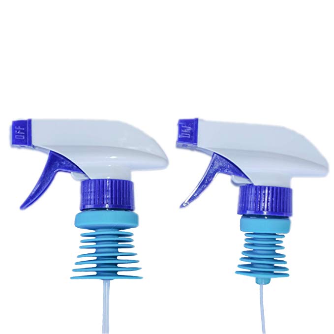 Cleaning Universal Fitting Fit n Seal Spray Nozzle with Spray Top Blue Reuse Plastic Bottles