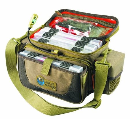 Wild River by CLC WT3505 Tackle Tek Mission Lighted Convertible Tackle Bag with Four PT3500 Trays Small