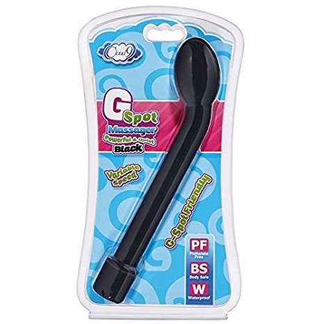 Cloud 9 Novelties Smooth Powerful G Spot Vibrator Massager with Angled Tip for Pleasure and Smooth Coating, Black, 0.3 Pound