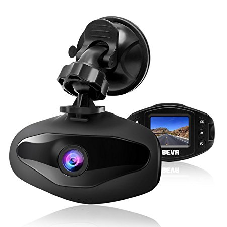 Car Dash Cam, BEVA Mini Car Camera 1080P Full HD Video Recorder with Sony Sensor, 650NM Lens, WDR, Loop Recording, Motion Detection, Park Monitor and G-Sensor
