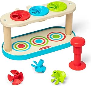 Melissa & Doug Match & Push Spinning Tops Developmental Skills Toy for Girls and Boys 2  - FSC Certified