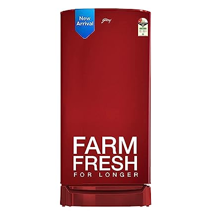 Godrej 180 L 2 Star Farm Fresh Crisper Technology With Jumbo Vegetable Tray Direct Cool Single Door Refrigerator(2023 Model, RD R190B TRF WN RD, Wine Red)