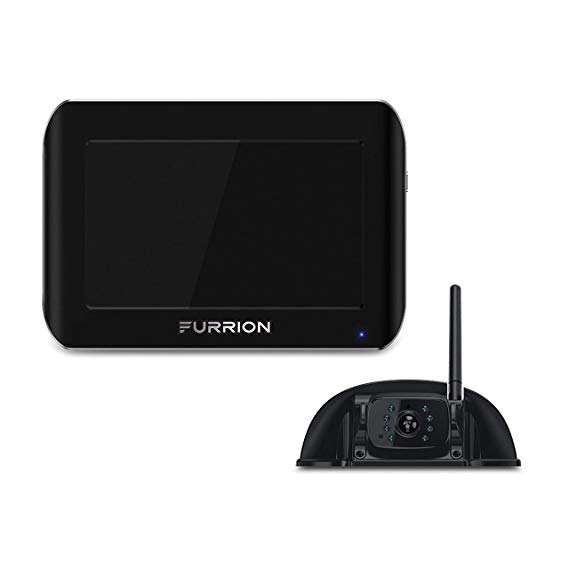 Furrion FOS07TASF 7" Vision S Wireless Vehicle Observation System: 7-inch Monitor and 1 Rear Sharkfin Bracket Camera