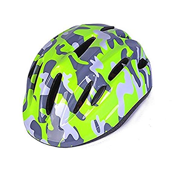 Camouflage Multi-spot Kids Safety Protective Skateboard Bike Skating Helmet Comfortable Adjustable Toddler Teens Youth Girls Boys Cycling Rollerblading scooters 3-5 5-8 years