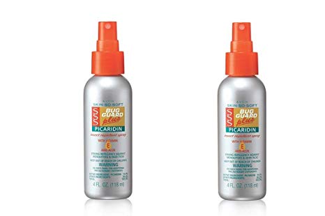 LOT OF 2 Avon Skin-So-Soft Bug Guard Plus Picaridin With Vitamin-E & Aloe Spray Pump 4oz