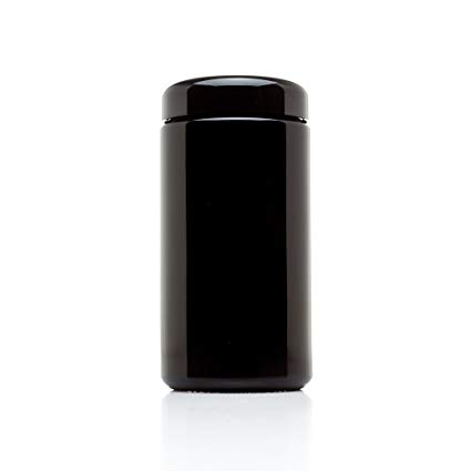 Infinity Jars 500 ml (17 oz) Tall Large Black Ultraviolet Glass Wide Mouth Screw Top Jar