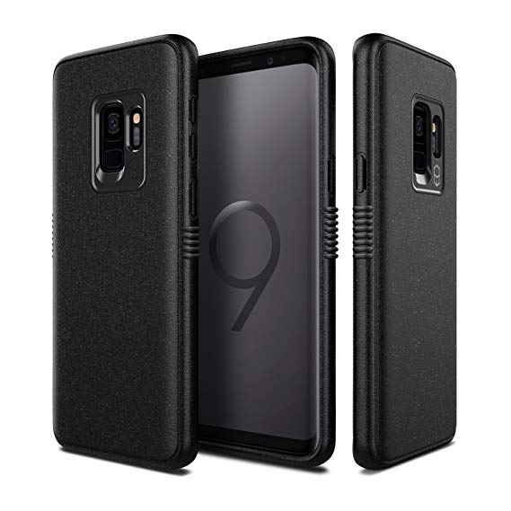 Samsung Galaxy S9 Case, Patchworks [Mono Grip Series in Black] One Piece TPU PC Hybrid Dual Material Matte Extreme Grip Slim Fit with Added Air Pocket and Drop Tested Hard Case For Galaxy S9