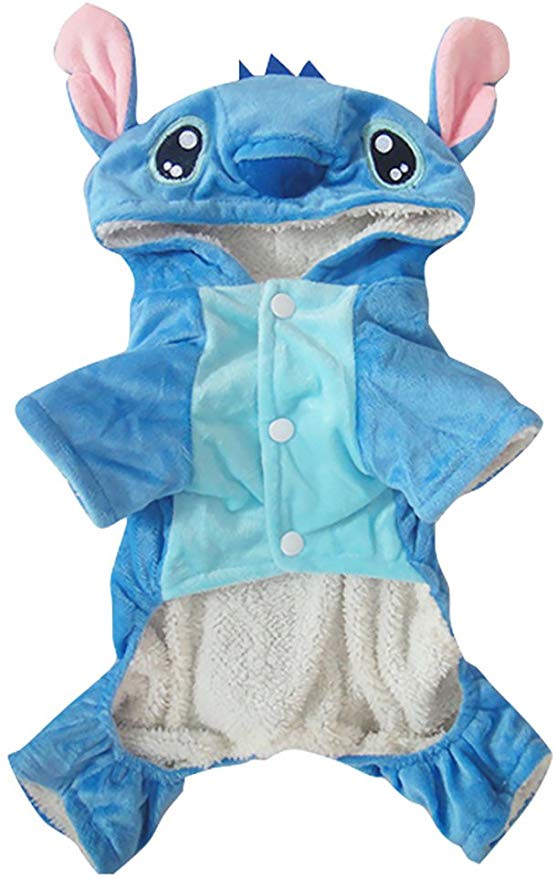 Woo Woo Pets Winter Warm Adorable Dogs Clothes for Halloween Cute Stitch Pet Costumes Christmas
