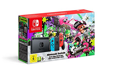 Nintendo Switch - Neon Red/Blue with Splatoon 2