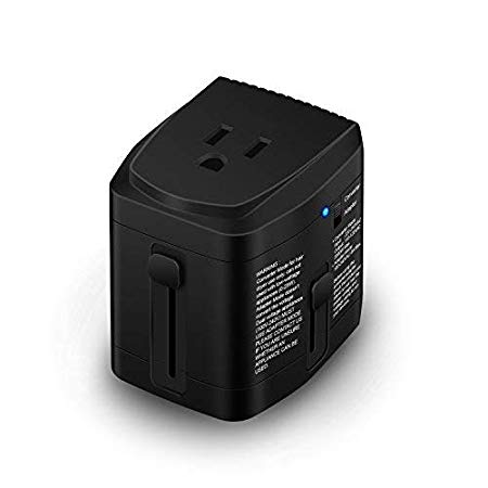 Bonazza All in ONE World Travel Plug Power Adapter 2000 Watts Voltage Converter Step Down 220V to 110V for Hair Dryer Steam Iron Laptop MacBook Cell Phone - US to UK AU Europe Over 150 Countries