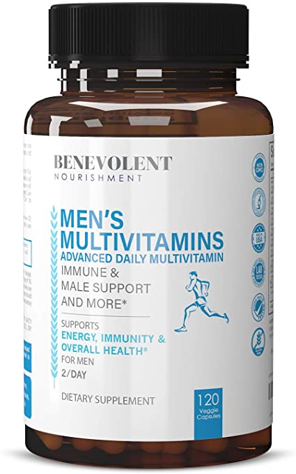 Multivitamin for Men - Supports Energy & Overall Male Health - Essential Daily Vitamins for Men, Biotin, Magnesium, Zinc & Antioxidant for Immune Health - Non-GMO Men Multivitamin Supplement, 120 Caps