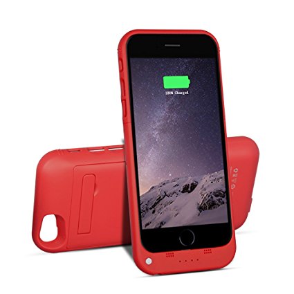 Btopllc Charger Case for iPhone 6 / 6s 3500mAh Power Bank Portable Charger 4.7 inch Charging Case Extended Battery Pack Power Cases for iPhone 6 iPhone 6s - Red