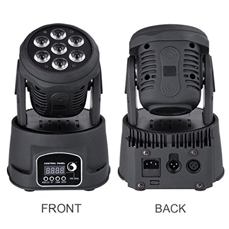 Stage lighting Moving Head Light 7x10W 4 Color RGBW LED with 4 Control Mode for DJ KTV Disco Party Ballroom by U`King