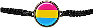 Pansexual Pride Bracelet ,Pansexual Jewelry, Pride Bracelet, Resin Bracelet ,Pride Flag Pink Yellow Blue Bracelet, Unisex Bracelet