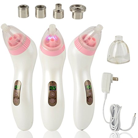 Portable Home Personal Diamond Microdermabrasion Device by NewPollar Exfoliates and Resurfaces the Skin and Utilizes Pore Vacuum Extraction to Promote Skin Health & Facial Renewal.