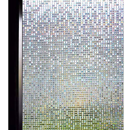DuoFire Stained Privacy Glass Film Non-adhesive Static Cling Window Film DL004(35.5 x 78.7 Inch)