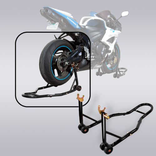 Apontus Motorcycle Rear Wheel Spool Lift Stand, Black