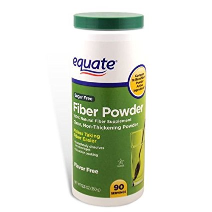 Equate - Fiber Powder, Clear Soluble, 90 Servings, 12.3 oz (Compare to Benefiber)